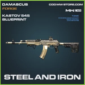 Steel and Iron Kastov 545 blueprint skin in Warzone 2.0 and MW2