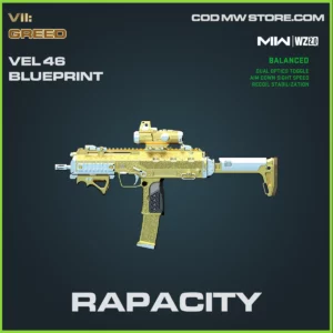 Rapacity Vel 46 blueprint skin in Warzone 2.0 and MW2