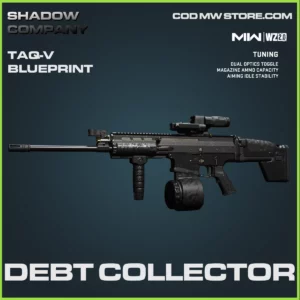 Debt Collector TAQ-V blueprint skin in Warzone 2.0 and MW2 Shadow Company Bundle