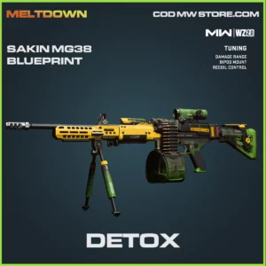 Detox Sakin MG38 blueprint skin in Warzone 2.0 and MW2 Meltdown Bundle
