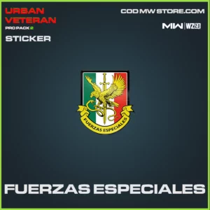 Fuerzas Especiales Sticker in Warzone 2.0 and MW Urban Veteran Pro Pack Bundle