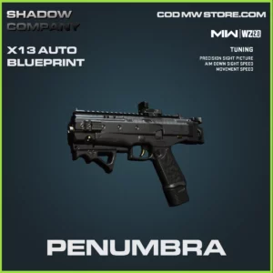 Penumbra X13 auto blueprint skin in Warzone 2.0 and MW2 Shadow Company Bundle