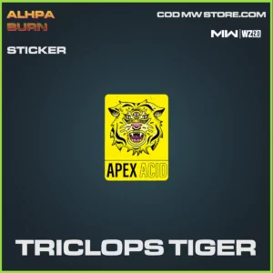 Triclops Tiger sticker in Warzone 2 and MW2 Alpha Burn Bundle