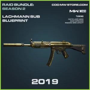 2019 Lachmann Sub blueprint skin in Warzone 2.0 and MW2 Raid Bundle: Season 2