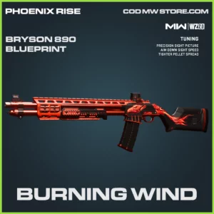 Burning Wind bryson 890 blueprint skin in Warzone 2.0 and MW2 Phoenix Rise Bundle