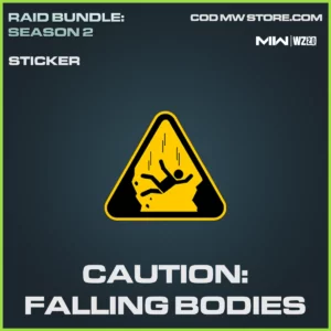 Caution: Falling Bodies sticker in Warzone 2.0 and MW2 Raid Bundle: Season 2