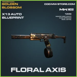 Floral Axis X13 auto blueprint skin in Warzone 2.0 and MW2 Tracer Pack: Golden Blossom Bundle
