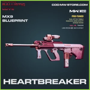 Heartbreaker MX9 blueprint skin in Warzone 2.0 and MW2 Ballistic Love Bundle