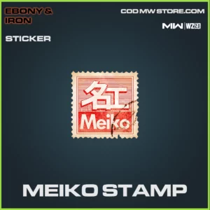 Meiko Stamp sticker in Warzone 2.0 and MW2 Ebony & Iron Bundle