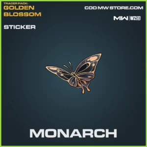 Monarch sticker in Warzone 2.0 and MW2 Tracer Pack: Golden Blossom Bundle