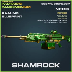 Shamrock RAAL MG Blueprint skin in Warzone 2.0 and MW2 Pádraig's Pandemonium Bundle