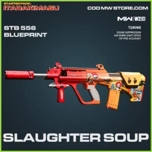 Slaughter Soup STB 556 blueprint skin in Warzone 2.0 and MW2 Starter Pack: Itadakimasu Bundle
