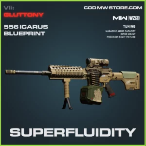 Superfluidity 556 icarus blueprint skin in Warzone 2.0 and MW2 VII: Gluttony