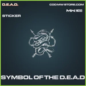 Symbol of the D.E.A.D. sticker in Warzone 2.0 and MW2 D.E.A.D. Bundle