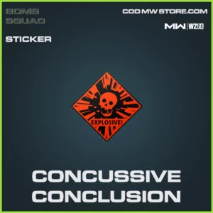 Concussive Conclusion Sticker in Warzone 2.0 and MW2 Bomb Squad Bundle