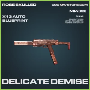 Delicate Demise X13 Auto Blueprint skin in Warzone 2.0 and MW2 Rose Skulled Bundle