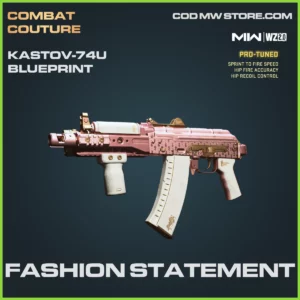 Fashion Statement Kastov-74u blueprint skin in Warzone 2.0 and MW2 Combat Couture Bundle