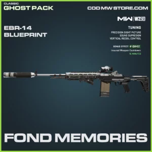 Fond Memories EBR-14 blueprint skin in Warzone 2.0 and MW2 Classic Ghost Pack Bundle