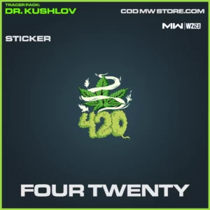 Four Twenty Sticker in Warzone 2.0 and MW2 Tracer Pack: Dr. Kushlov Bundle