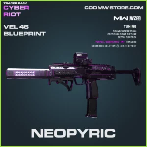 Neopyric Vel 46 blueprint skin in Warzone 2.0 and MW2 Tracer Pack Cyber Riot