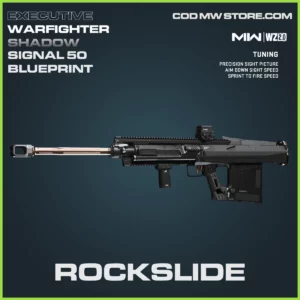 Rockslide Signal 50 blueprint skin in Warzone 2.0 and MW2 Executive Warfighter Shadow