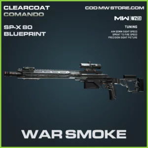 War Smoke SP-X 80 blueprint skin in Warzone 2.0 and MW2 Clearcoat Commando Bundle