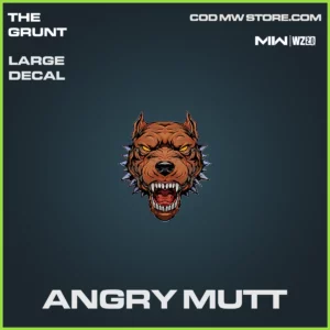 Angry Mutt Large Decal in Warzone 2.0 and MW2 The Grunt Bundle
