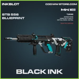 Black Ink STB 556 Blueprint Skin in Warzone 2.0 and MW2 Inkblot Bundle
