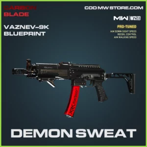 Demon Sweat Vaznev-9k Blueprint skin in Warzone 2.0 and MW2 Carbon Blade Bundle