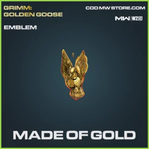 Made of Gold Emblem in Warzone 2.0 and MW2 Grimm: Golden Goose Bundle
