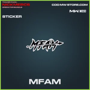 MFAM Sticker in Warzone 2.0 and MW2 Nickmercs Bundle
