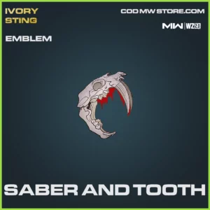Saber and Tooth Emblem in Warzone 2.0 and MW2 Ivory Sting Bundle