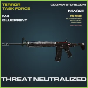 Threat Neutralized M4 Blueprint Skin in Warzone 2.0 and MW2 Terror Task Force Bundle