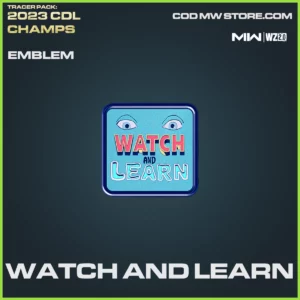 Watch and Learn emblem in Warzone 2.0 and MW2 Tracer Pack: 2023 CDL Champs Bundle