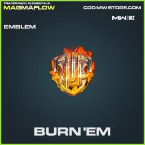 Burn 'Em Emblem in Warzone and MW2 Tracer Pack Elementals Magmaflow Bundle