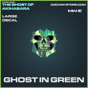 Ghost in Green Large Decal in Warzone and MW2 tracer pack: the ghost of akihabara bundle