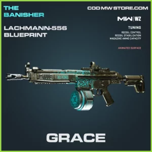 Grace Lachmann-556 Blueprint Skin in Warzone and MW2 The Banisher Bundle