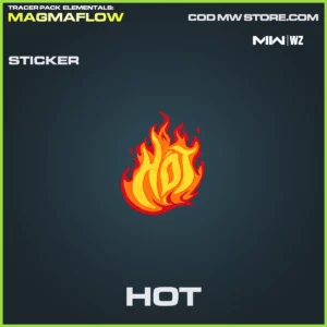 Hot sticker in Warzone and MW2 Tracer Pack Elementals Magmaflow Bundle