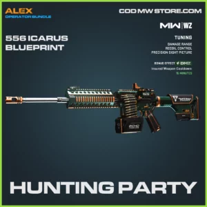 Hunting Party 556 Icarus Blueprint skin in Warzone and MW2 Alex Operator Bundle