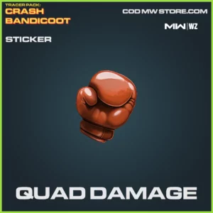 Quad Damage Sticker in Warzone and MW2 Tracer Pack Crash Bandicoot Bundle