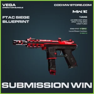 Submission Win FTAC Siege BLueprint Skin in Warzone and MW2 Vega Operator Bundle
