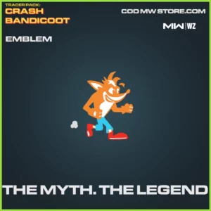 The Myth. The legend Emblem in Warzone and MW2 Tracer Pack Crash Bandicoot Bundle