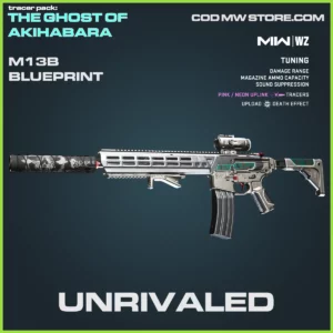 Unrivaled M13B Blueprint Skin in Warzone and MW2 tracer pack: the ghost of akihabara bundle