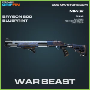 War Beast Bryson 800 Blueprint Skin in Warzone and MW2 Pro Pack 5 Griffin Bundle