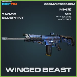 Winged Beast TAQ-56 blueprint skin in Warzone and MW2 Pro Pack 5 Griffin Bundle