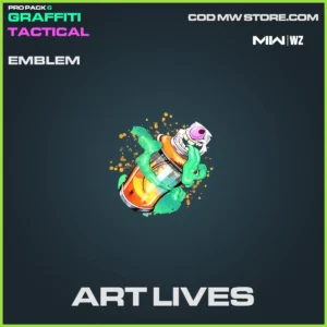 Art Lives Emblem in Warzone and MW2 Call of Duty Pro Pack 6 Graffiti Tactical Bundle