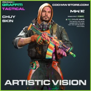Artistic Vision Chuy Skin in Warzone and MW2 Call of Duty Pro Pack 6 Graffiti Tactical Bundle