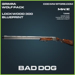 Bad Dog Lockwood 300 Blueprint Skin in Warzone and MW2 Grimm: Wolf Pack Bundle