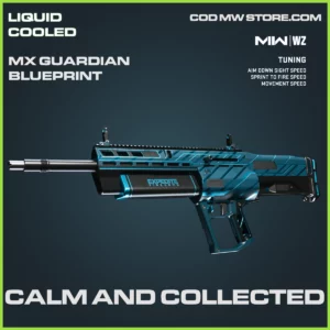 Calm and Collected MX Guardian Blueprint Skin in Warzone and MW2 Liquid Cooled Bundle