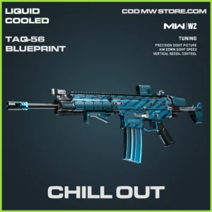 Chill Out TAQ-56 BLueprint SKin in Warzone and MW2 Liquid Cooled Bundle